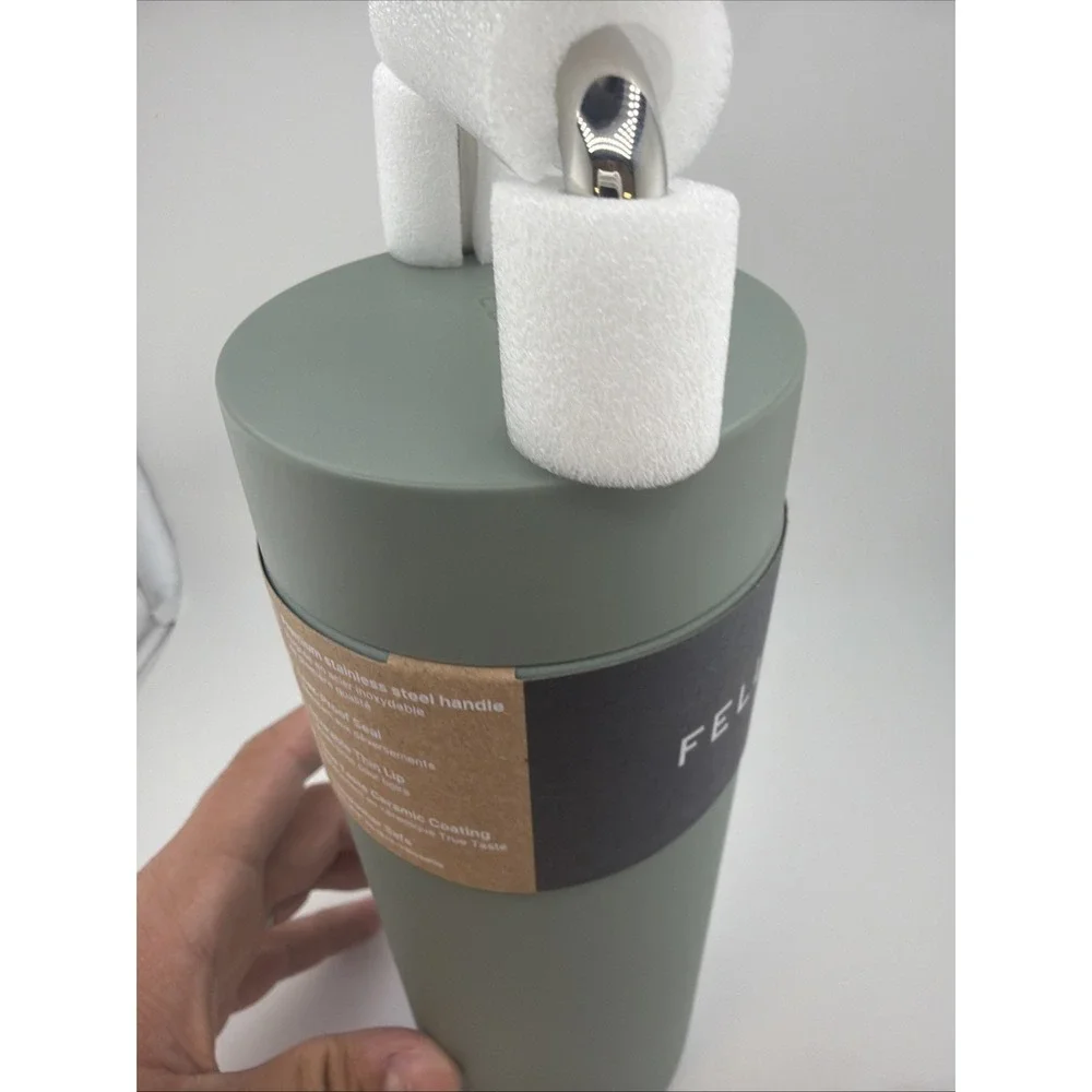 840228806509 Fellow - Carter Carry Tumbler - Smoke Green - Insulated Mug 591ml F